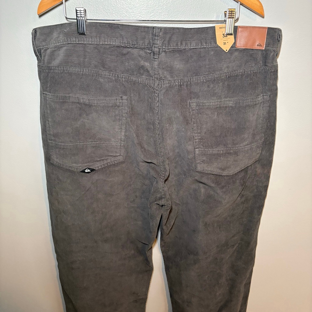 Men's‎ Quiksilver Gray Corduroy Pants Waist 40 - Picture 3 of 7